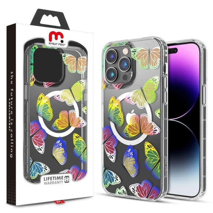 MyBat Pro Mood Series Phone Case with MagSafe for iPhone 14 Pro - Butterflies by MyBat Pro - Refurbished - Brand New condition - US$8.28