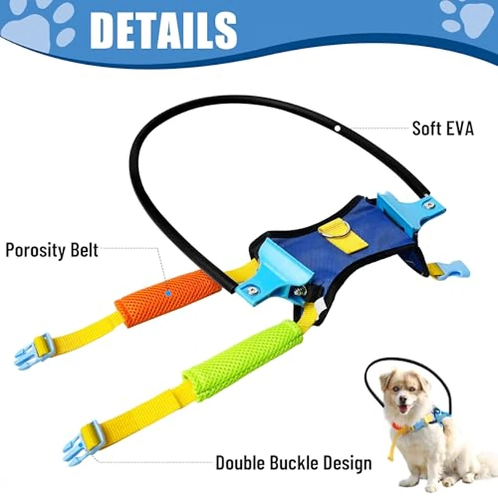 Blind Dog Halo Harness, Protective Halo Dog Collar for Blind Dogs, Confidence Building Harness Guiding Device, Blind Dogs Accessories, XS Black by LetPetRun - Image 5