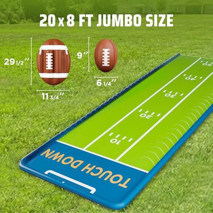 Funscape Triple Water Slides for Kids Backyard, 20FT Water Slide W/ 3 Bodyboards, 1 Inflatable Football, Outdoor Lawn Slip-n-Slider Yard Game W/Splash, Fun Summer Toy Family Party Gifts for Boys Girls by Funscape - Image 5