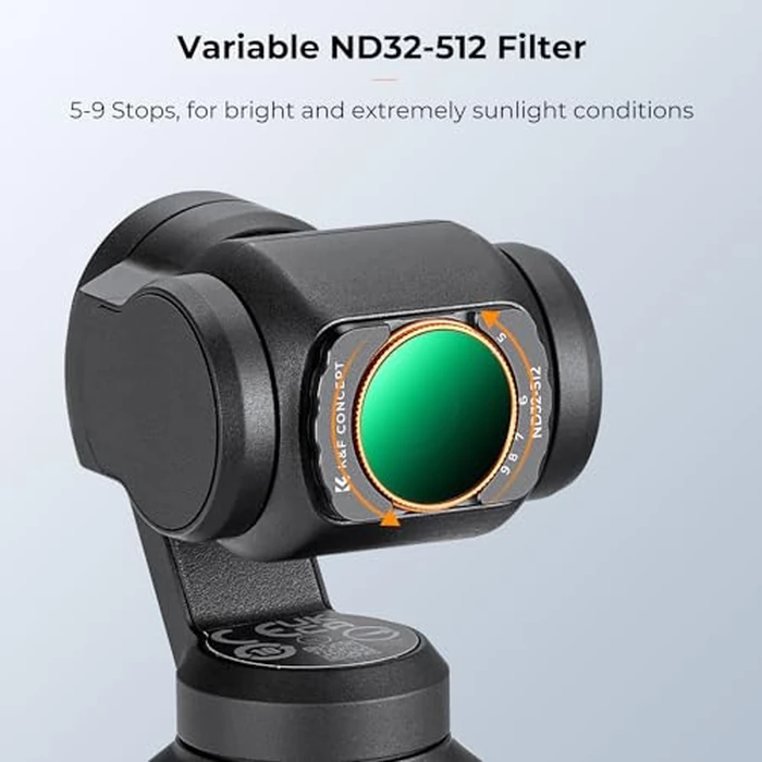 K&F Concept Magnetic Variable ND&UV&CPL Filter Set Compatible with DJI OSMO Pocket 4/3 Creator Combo, 4 Pack UV CPL ND2-32 ND32-512 1-9Stops Light Reduction Neutral Density HD Optical Glass Filters by K&F CONCEPT - Image 5
