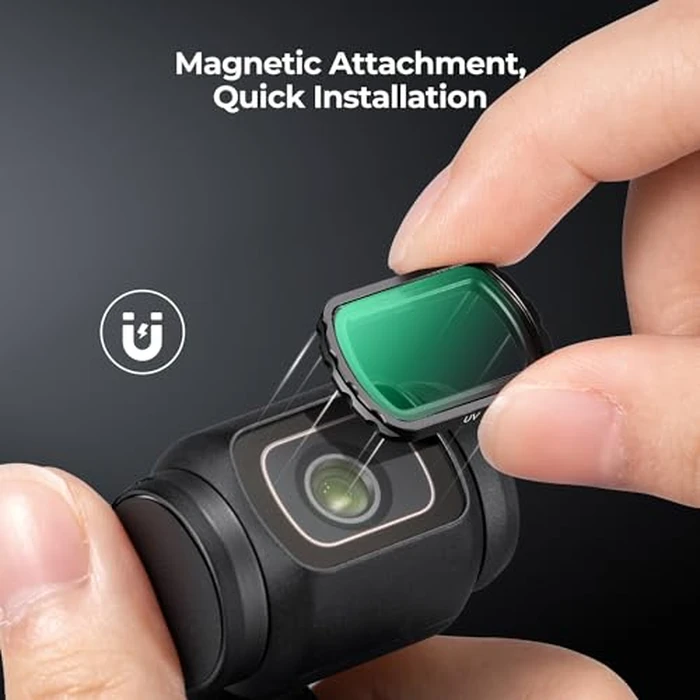 K&F Concept Magnetic Variable ND&UV&CPL Filter Set Compatible with DJI OSMO Pocket 4/3 Creator Combo, 4 Pack UV CPL ND2-32 ND32-512 1-9Stops Light Reduction Neutral Density HD Optical Glass Filters by K&F CONCEPT - Image 6