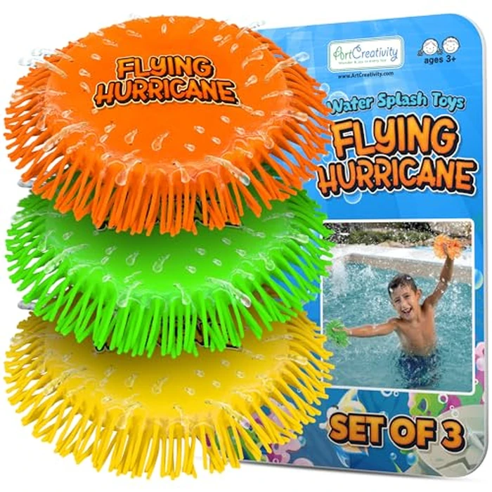 ArtCreativity Soft Water Frisbees for Kids, Soft Sports Discs (3 Pack), Beach Water Toys & Swimming Pool Toys for Kids, Backyard Fun Toy & Outdoor Summer Games, Birthday Gifts for Boys & Girls by ArtCreativity - Used - Like New condition