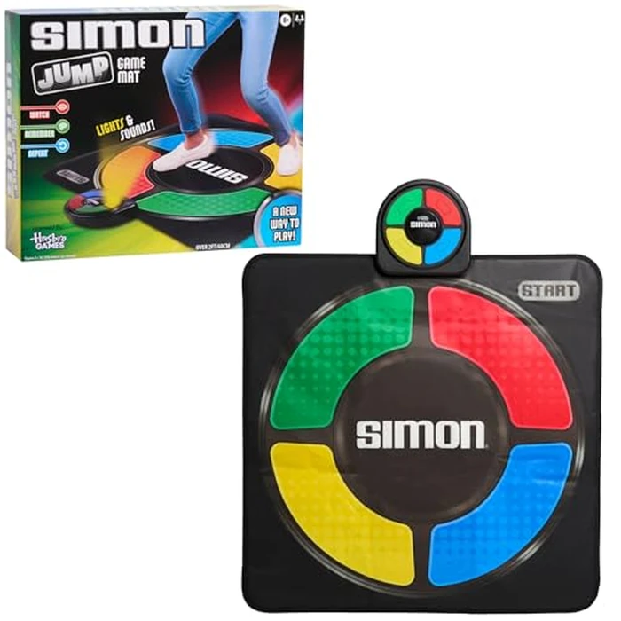 Just Play Hasbro Simon Jump Game Mat with Lights and Sounds, Electronic Memory Games for Kids, Kids Toys for Ages 8 Up by Just Play - Used - Like New condition