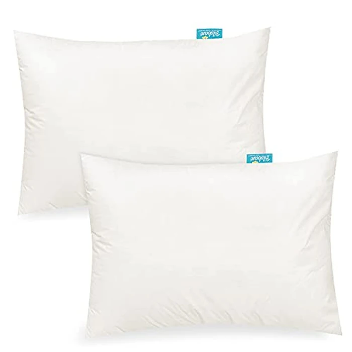 Biloban Toddler Pillowcase 2 Pack, 100% Jersey Cotton Ultra Soft Kids Pillowcase for Sleeping Fit Pillow Sized 13"x 18" or 14"x19", Envelope Style Travel Pillowcase White by Biloban - Image 1