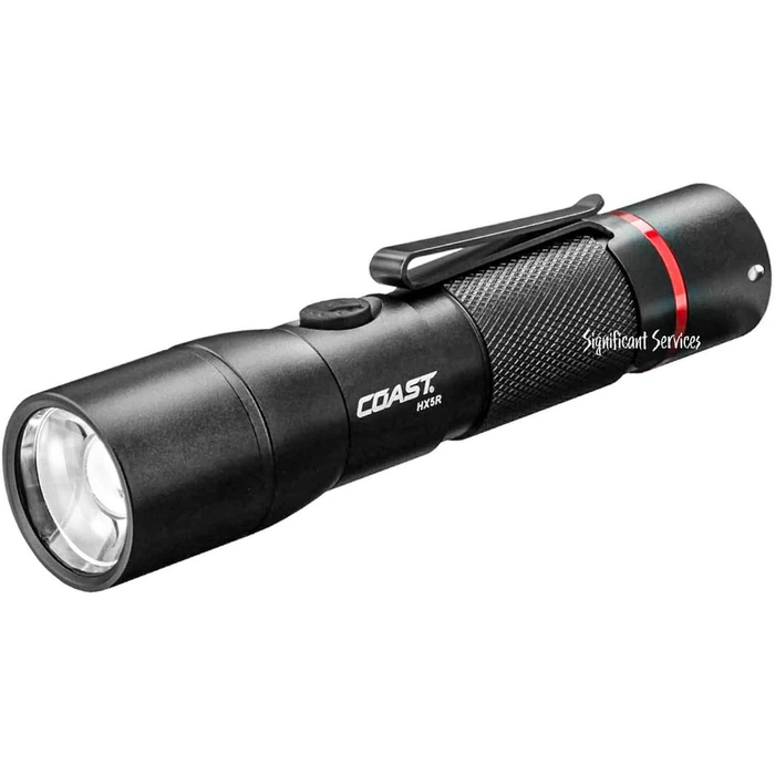 Coast 21625 HX5R Rechargeable LED Flashlight Slide Focus - Black by Coast - Image 1