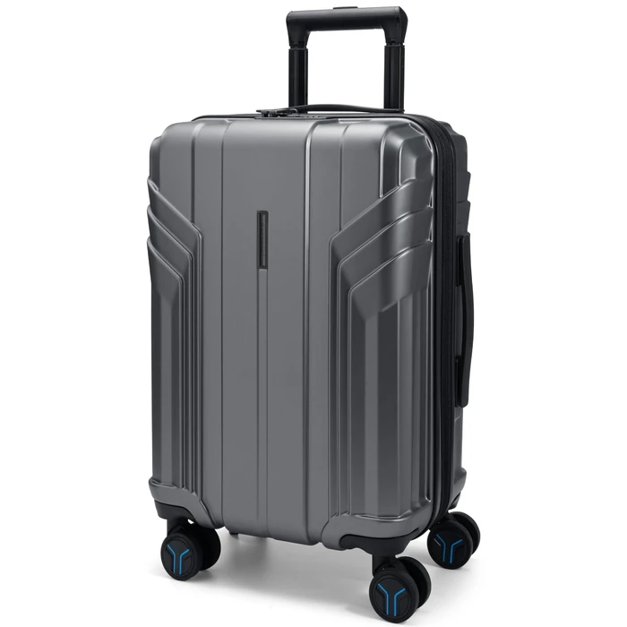 BAGSMART Expandable Carry On Luggage 22x14x9 Airline Approved, 1OO% PC Lightweight Hard Shell Suitcase, 20 Inch Travel Luggage with Spinner Wheels, Waterproof Rolling Suitcase, Gray... by BAGSMART - Used - Good condition - US$61.00