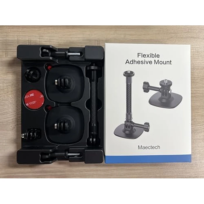 Maectech Flexible Adhesive Mount Compatible for Insta360 Helmet Mount X5 X4 X3 Ace Pro for Go Pro Hero Action Camera Base Kit for DJI Osmo Action Sports Camera Accessories by Maectech - Image 2
