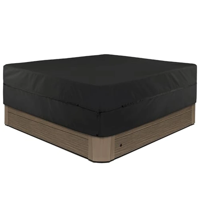 STEECA Waterproof Hot Tub Cover Outdoor Square SPA Hard Cover Protector 80 x 80 x 20H inch, Black by STEECA - Used - Good condition - CA$27.20