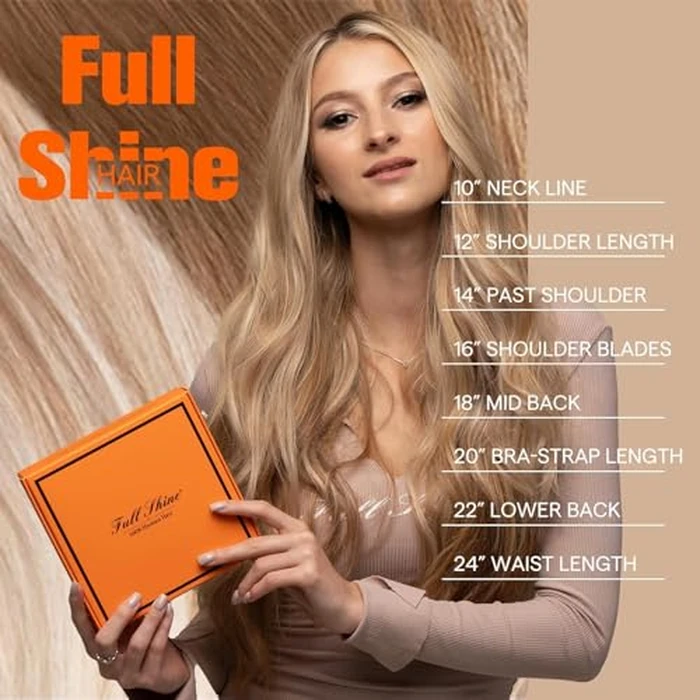 Full Shine Hair Extensions Real Human Hair Color 1B Natural Black Hair Extensions Tape in Hair Extensions for Women 20 Pieces 50 Grams 16 Inch by Full Shine - Image 8