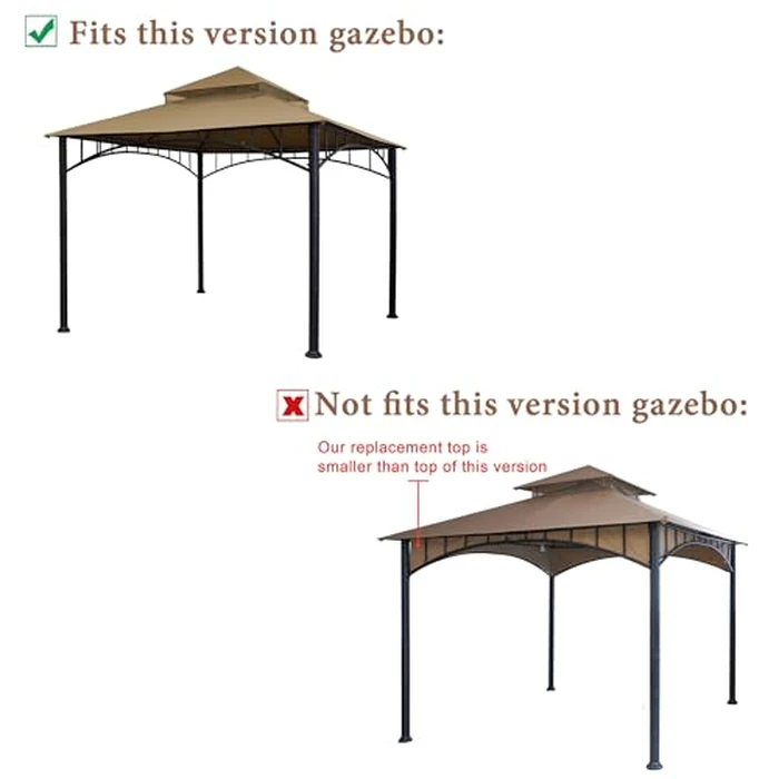 SCOCANOPY Replacement roof Compatible with Target Madaga Gazebo Model L-GZ136PST,(Tan) by SCOCANOPY - Image 5