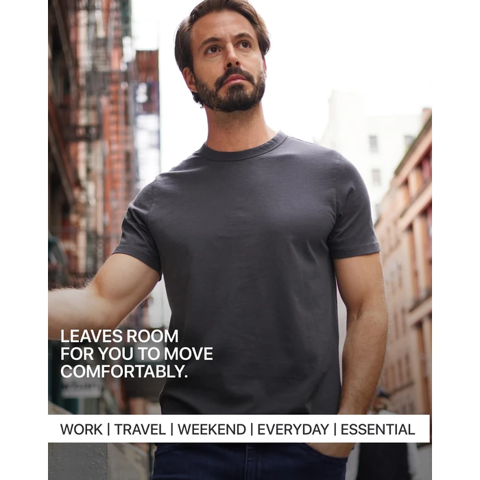 Mott & Bow Men's T-Shirt Classic, S Dark Gray by Mott & Bow - Image 4