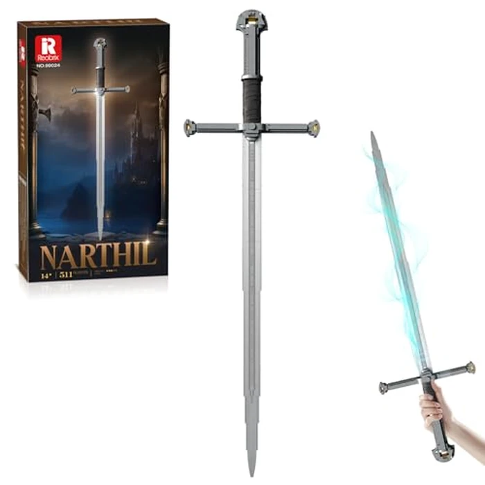 Reobrix 99024 Narsil Sword Building Blocks Set, Lord of The Rings Sword Model Kit for Cosplay, Display or Collection, Longsword Building Toy for Teens 14+ and Adults, 511 PCS by Reobrix - Used - Acceptable condition