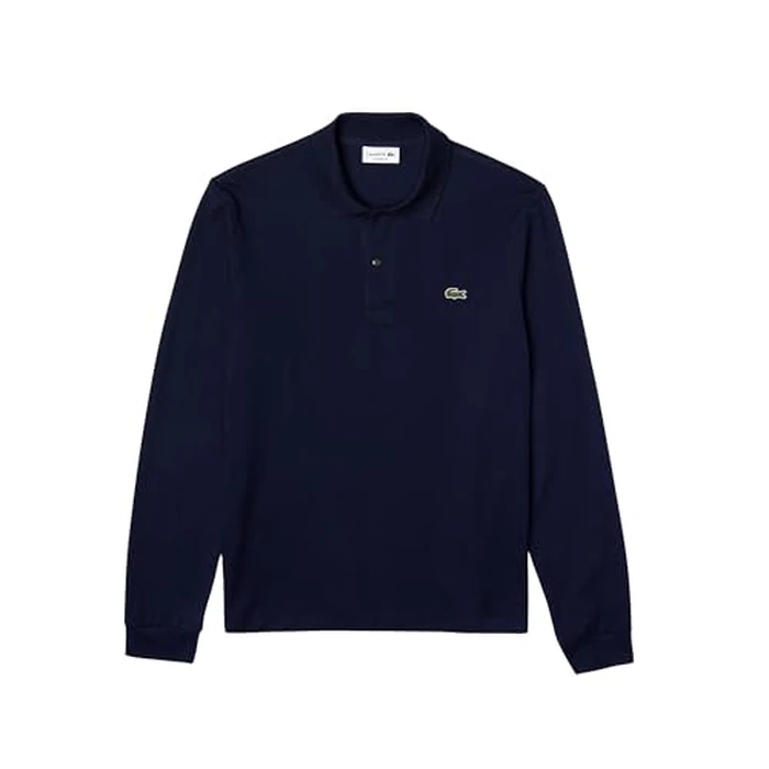 Lacoste Men's Classic Fit Long Sleeved L.12.12 Polo Shirt, Navy Blue, Small by Lacoste - Image 3