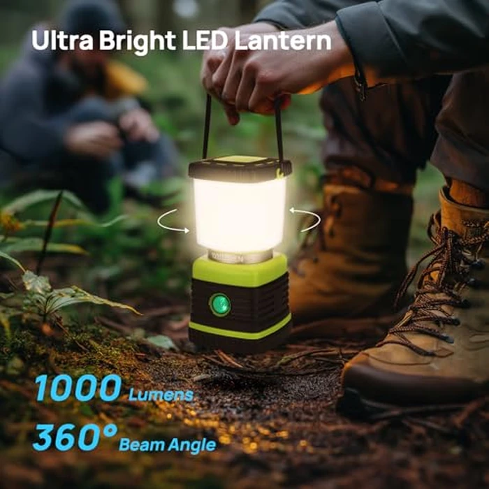 LED Camping Lantern, Consciot Battery Powered LED Lantern Flashlight, 1000LM, 4 Light Modes, IPX4 Waterproof, Survival Kits for Indoor Outdoor, Emergency Light for Home Power Outages, Hurricane, Storm by Consciot - Image 2