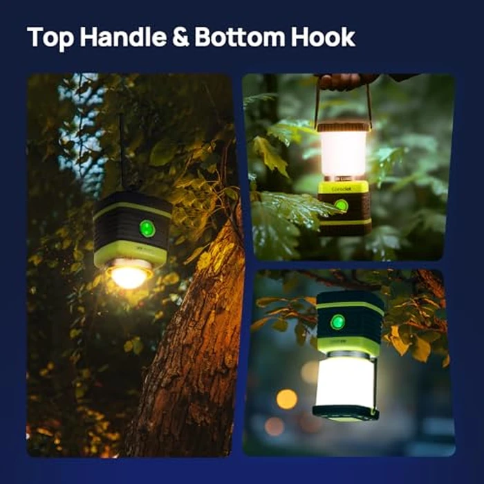 LED Camping Lantern, Consciot Battery Powered LED Lantern Flashlight, 1000LM, 4 Light Modes, IPX4 Waterproof, Survival Kits for Indoor Outdoor, Emergency Light for Home Power Outages, Hurricane, Storm by Consciot - Image 5