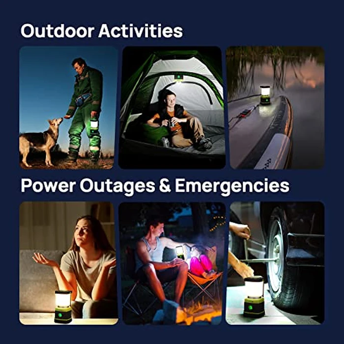 LED Camping Lantern, Consciot Battery Powered LED Lantern Flashlight, 1000LM, 4 Light Modes, IPX4 Waterproof, Survival Kits for Indoor Outdoor, Emergency Light for Home Power Outages, Hurricane, Storm by Consciot - Image 7