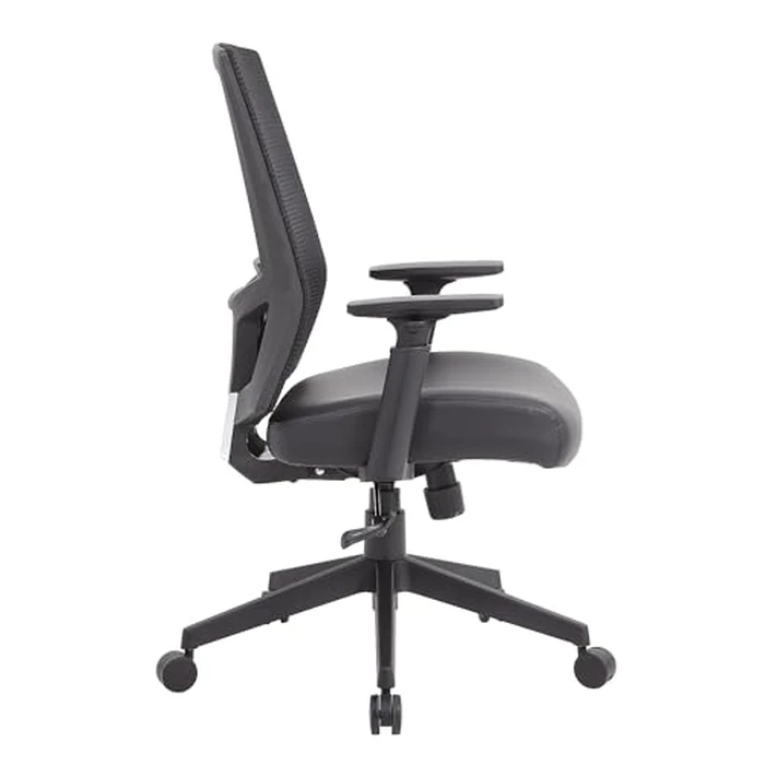 Boss Office Products Mesh Back Vinyl Task Chair with Synchro-Tilt in Black by Boss Office Products - Image 5