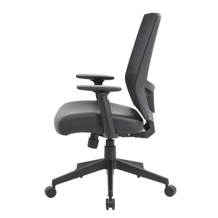 Boss Office Products Mesh Back Vinyl Task Chair with Synchro-Tilt in Black by Boss Office Products - Image 7