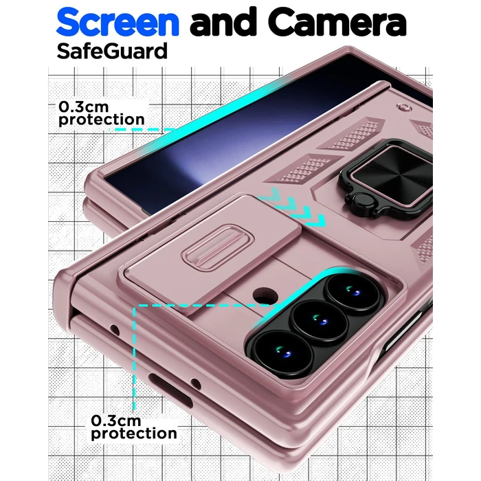 AICase for Samsung Galaxy Z Fold 7 Case [Heavy Duty Protective][Camera Lens Cover][Hinge Protection][360 degreesRing Magnetic Kickstand] Rugged Shockproof 360 Full Protective Phone Cover for ZFold 7 2025_6 by AICase - Image 3