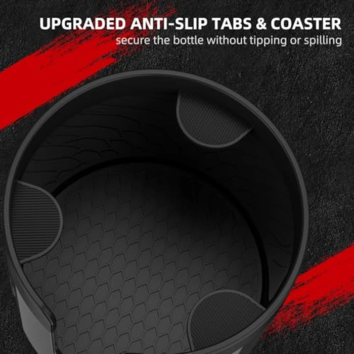 DYLEN Car Cup Holder Expander, Cup Holder Extender Adapter for Car with Expandable Insert, Compatible with Yeti 20/26/30oz, Hydroflask 32/40oz, Large Water Bottles in 3.0"-4.1" by DYLEN - Image 4