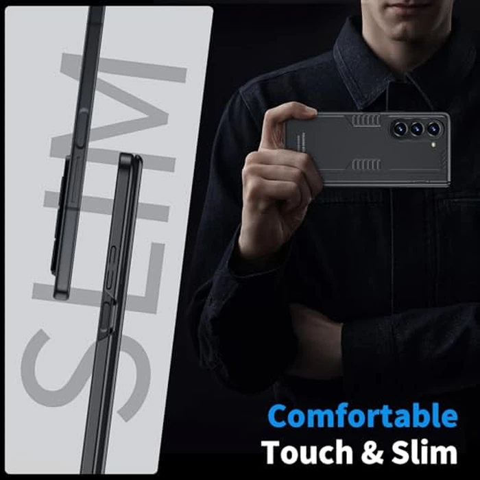 Kaiiecal for Samsung Galaxy Z-Fold-5 Privacy Case:[Hidden Kickstand][Wireless Charging] Slim Hinge Protection Lightweight Stand Phone Cover Case with Privacy Screen Protector by Kaiiecal - Image 4