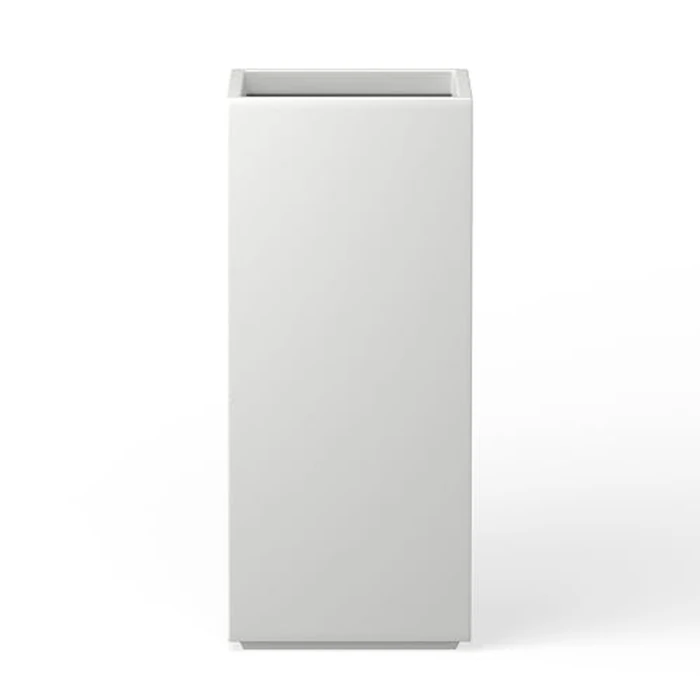 Kante 20.3" H Tall Rectangular Concrete Planter, Modern Square Diameter Plant Pot with Drainage Hole and Rubber Plug for Indoor Outdoor Home Patio Garden, Pure White by Kante - Used - Acceptable condition - CA$72.10
