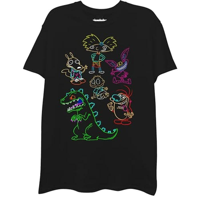 Nickelodeon Nick 90's Rewind Characters Men's Short Sleeve T-Shirt by Nickelodeon - Used - Like New condition