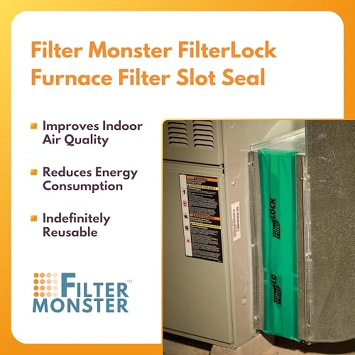 AllergyZone FilterLock Furnace Filter Slot Seal - Magnetic Seal Cover for Any 1” Furnace Filter, Up To 25” Long, Reduce HVAC Air Leaks, Green by AllergyZone - Image 5