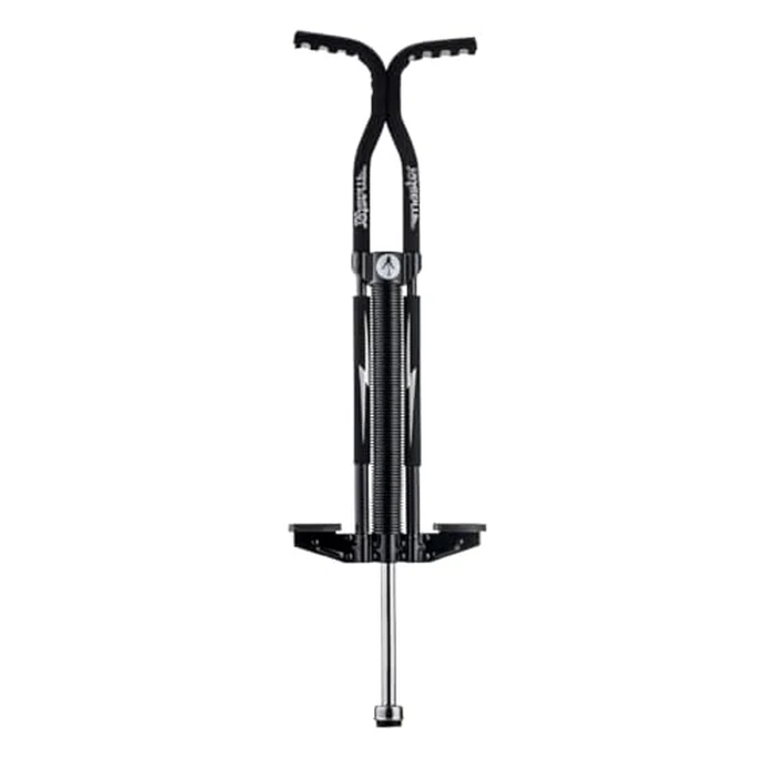 Flybar Master Pogo Stick for Kids, Ages 9+, 80 to 160 Pounds, Easy Grip Handles, Anti-Slip Pegs, Outdoor Toys for Boys, Jumper Toys for Girls, Outside Toys for Kids, Tweens and Teens (Black/Silver) by Flybar - Used - Acceptable condition - CA$50.15