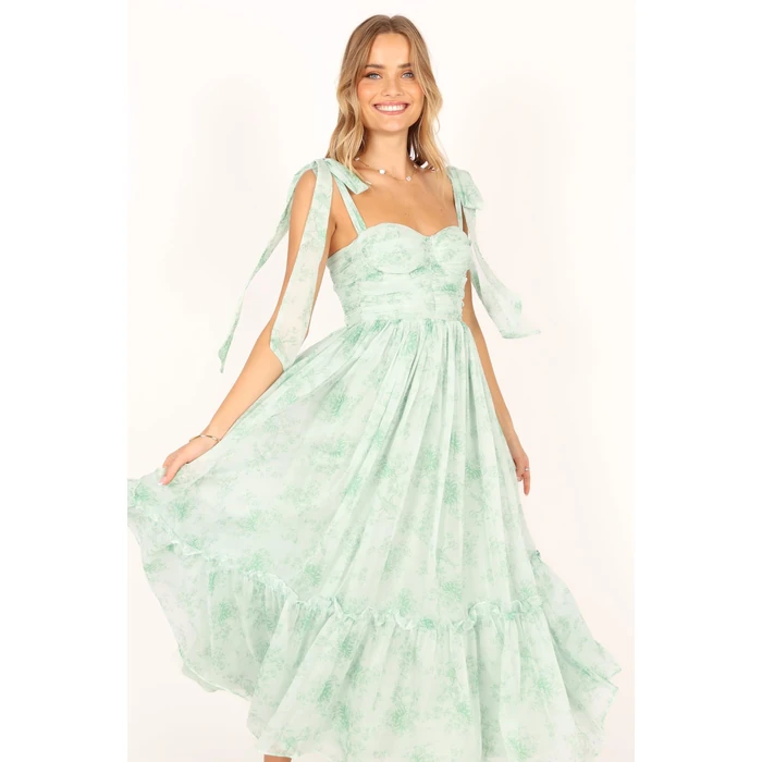 Petal & Pup Floret Midi Dress - Sage S by Petal & Pup - Image 2