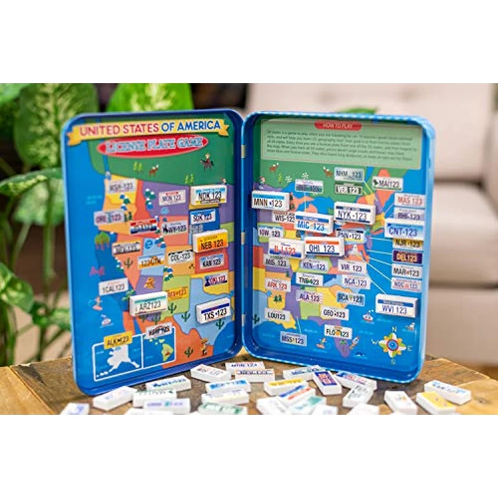 TS Shure by Bendon License Plate Games Magnetic Activity Tin with Foam Magnet Sheet 50519 by Bendon - Image 1
