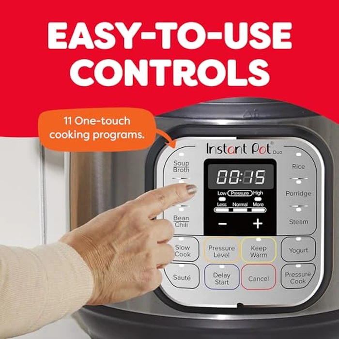 Instant Pot Duo 7-in-1 Electric Pressure Cooker, Slow Cooker, Rice Cooker, Steamer, Saute, Yogurt Maker, Warmer & Sterilizer, Includes Free App with over 1900 Recipes, Stainless Steel, 3 Quart by Instant Pot - Image 6