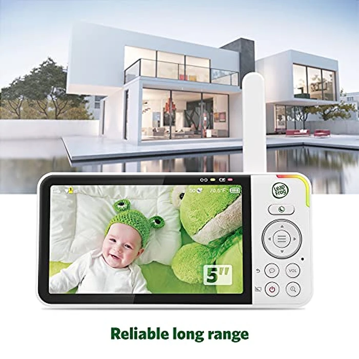 LeapFrog LF815-2HD - 1080p WiFi Remote Access 2 Camera Video Baby Monitor with 5” High Definition 720p Display, Night Light, Color Night Vision, (White), One Size by LeapFrog - Image 9