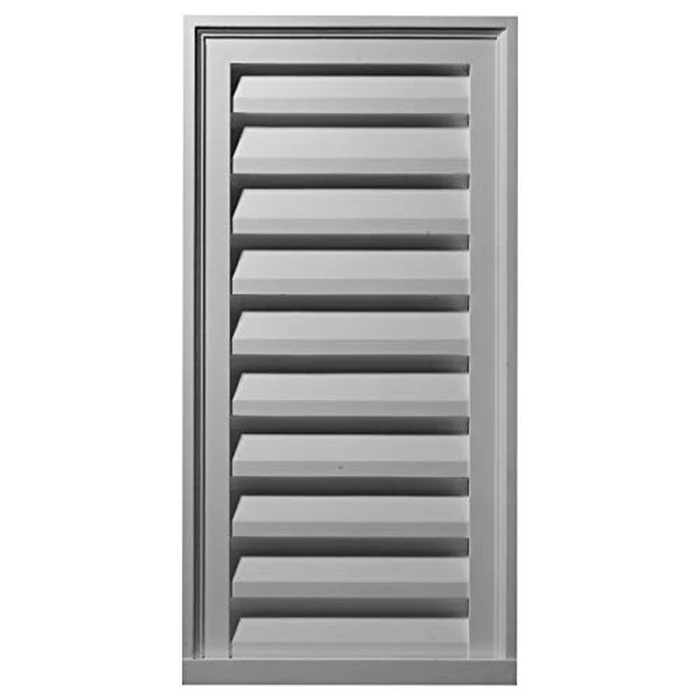 Ekena Millwork 18"W x 34"H x 1 1/8"P Rectangle Urethane Gable Vent Louver, Non-Functional by Ekena Millwork - Used - Like New condition - US$17.92