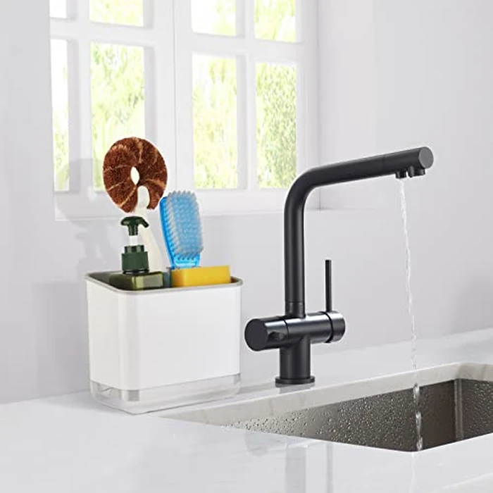 RedCall White Plastic Kitchen Sink Caddy Organizer, Dish Sponge and Brush Holder with Drip Tray by RedCall - Image 5