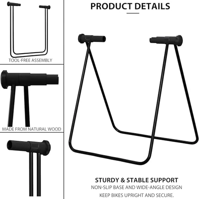 RidingRush Bike Work Stand, Portable Floor Bicycle Stand for Road Bike, Mountain Bike, E-Bike, Single Indoor Bike Holder Rack by RidingRush - Image 3