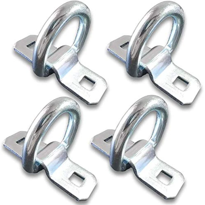 LE KAPMOZ 3/8” Heavy Duty D Rings Tie Down Anchors Hooks for Trailer Truck Bed Pickup RV Camper ATV Boat Kayak Motor Bike Floor Wall Surface Mount Bracket Enclosed Points (4 Pack) by LE KAPMOZ - Image 8