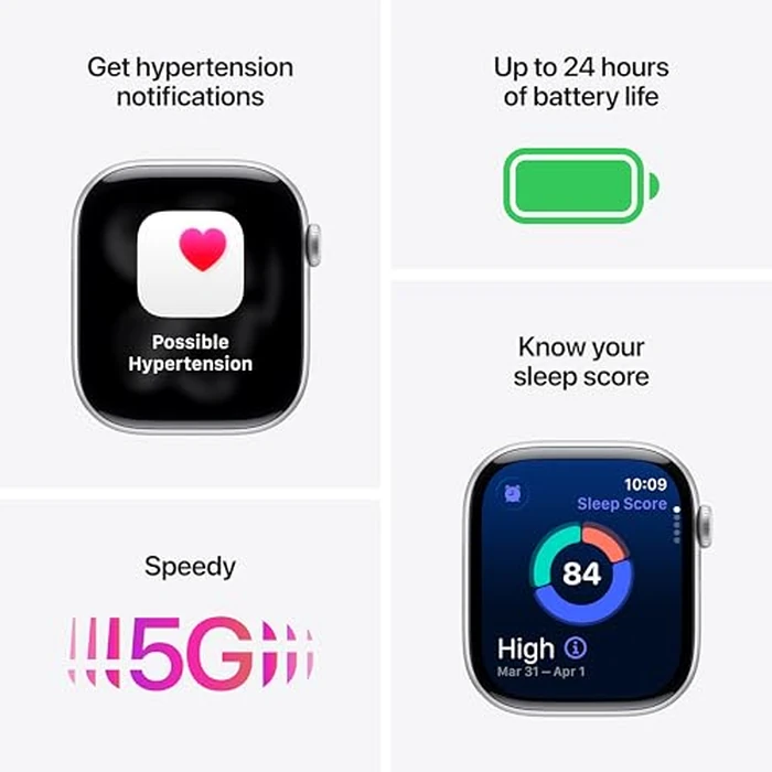 Apple Watch Series 11 [GPS + Cellular 42mm] Smartwatch with Silver Aluminum Case with Purple Fog Sport Band - S/M. Sleep Score, Fitness Tracker, Health Monitoring, Always-On Display, Water Resistant by Apple - Image 2