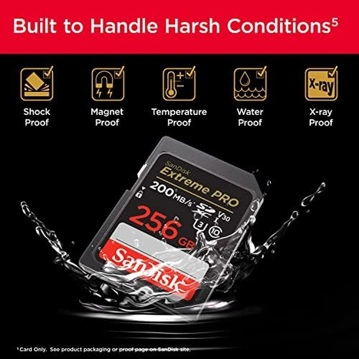 SanDisk 256GB Extreme PRO SDXC UHS-I Memory Card - C10, U3, V30, 4K UHD, SD Card - SDSDXXD-256G-GN4IN by SanDisk - Image 5