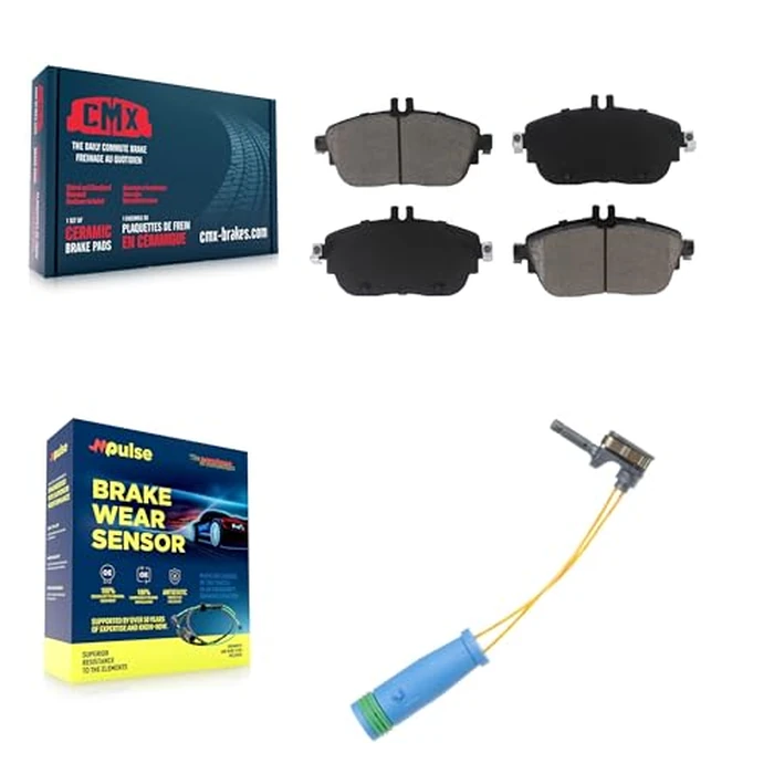 CMX Front Ceramic Disc Brake Pads And Wear Sensors Kit Replacement For Mercedes-Benz GLA250 CLA250 B250 B Electric Drive B250e KCW-100595 by CMX - Used - Good condition - CA$32.46
