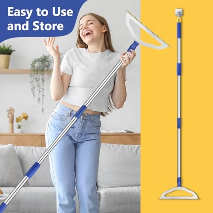 12”Wide Large Metal Carpet Rake Pet Hair Removal Broom, 54" Thicker Handle Low Pile Carpet Brush, Dog Cat Pet Hair Remover, Embedded Fur Pro Clean Removal Tool, Rug Couch Stair Scraper by Hold a star - Image 7
