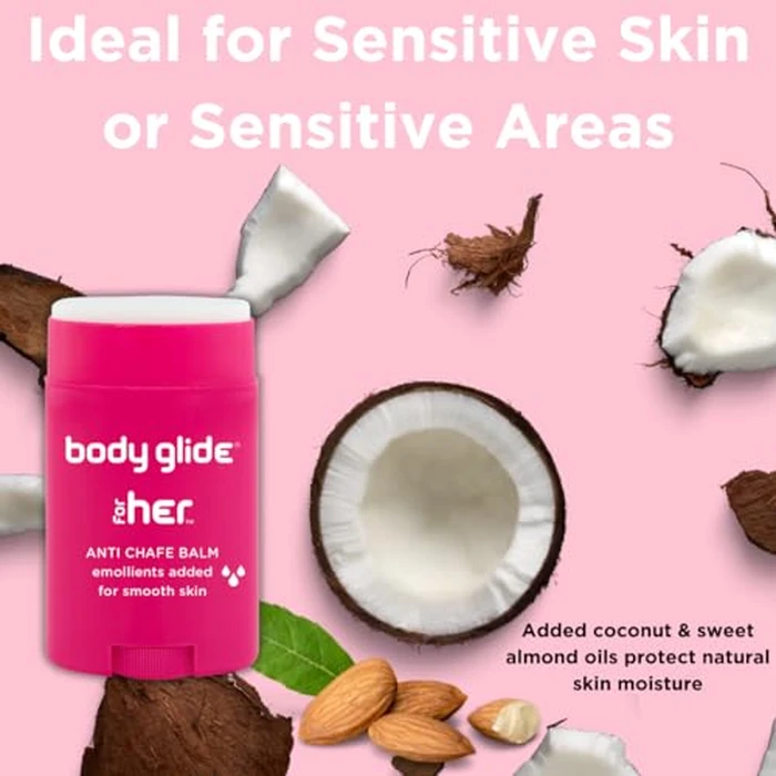 Body Glide For Her Moisturizing Anti Chafe Balm Stick (for Canadian Sale Only), 42g, Magenta by Body Glide - Image 3