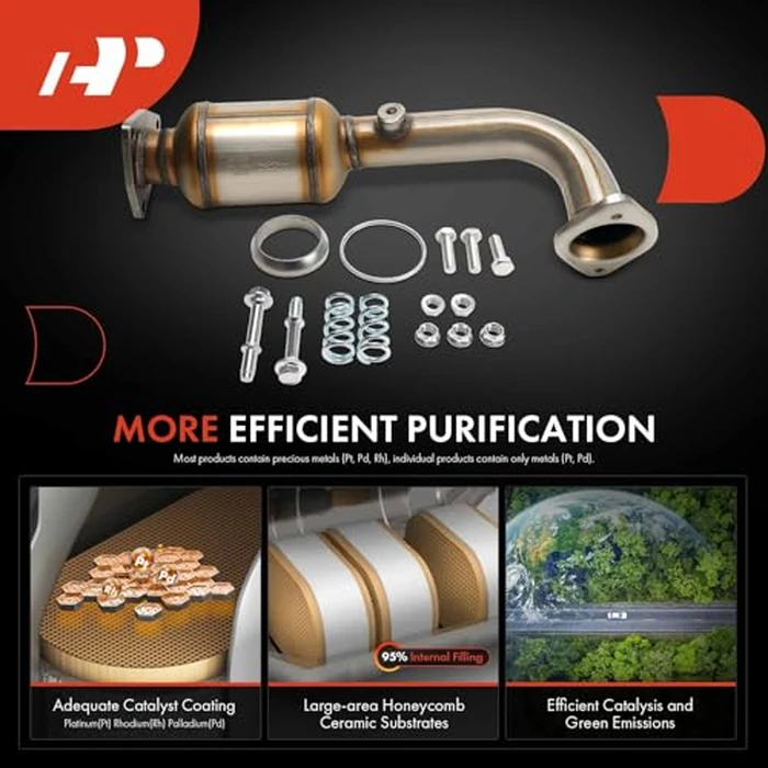 A-Premium Rear Catalytic Converter Kit Direct-Fit Compatible with Honda HR-V HRV 2016 2017 2018 2019 2020, FWD, E.P.A. Compliant by A-Premium - Image 6