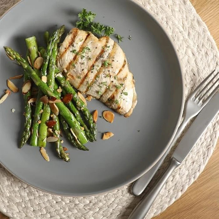 Gibson Home Rockaway 12-Piece Stoneware Dinnerware Set, Matte Finish, Service for 4, Modern Ceramic Plates and Bowls, Microwave & Dishwasher Safe - Soft Gray - Service for 4 by Gibson Home - Image 6