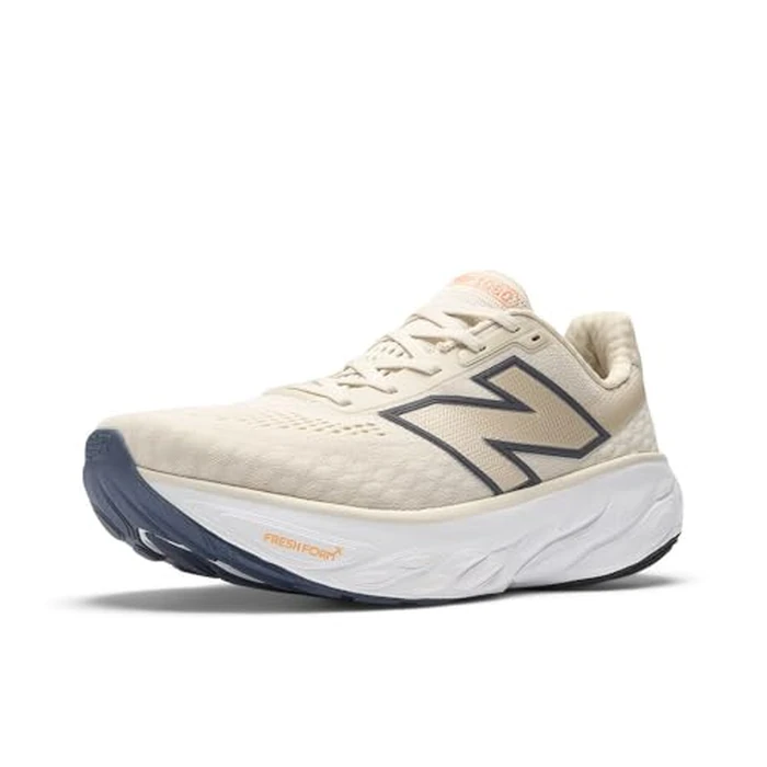 New Balance Men's Fresh Foam X 1080 V14 Running Shoe, Sea Salt/Vintage Indigo/Hot Mango, 12.5 M by New Balance - Used - Like New condition - US$90.93