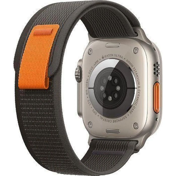 Apple Watch Ultra (Cellular + GPS) - 32GB - 49mm - Titanium Titanium Case with Black/Gray Textile Trail Loop Band - S/M Size by Apple - Image 3