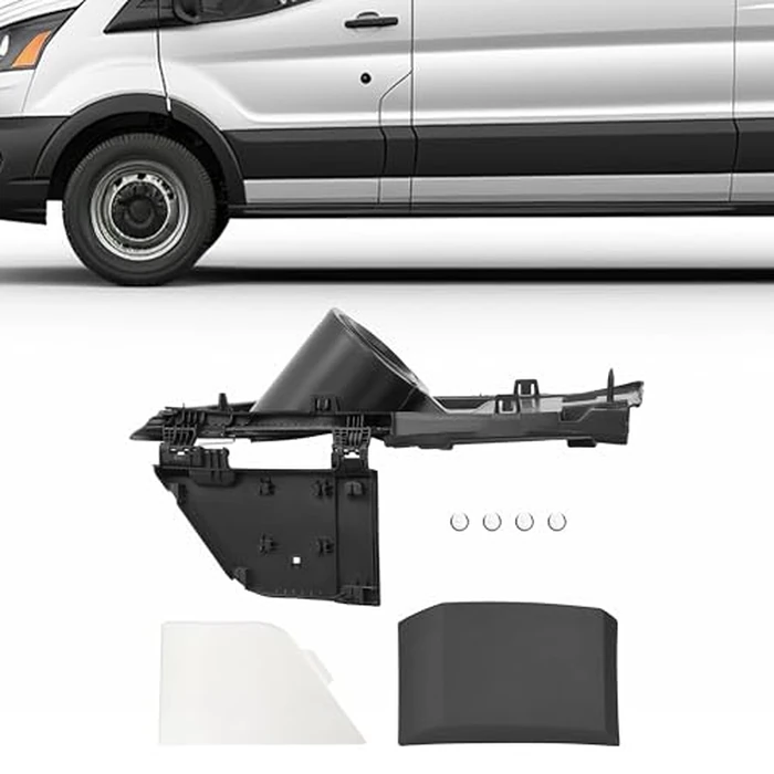 HECASA Fuel Gas Filler Pocket Housing Hinge Door Cover Kit Compatible with 2015-2023 Ford Transit Van 150 250 350 HD Replacement for CK4Z-5427936-J CK4Z-61405A26-B (Housing+White Cover+Door Molding) by HECASA - Used - Like New condition - US$35.15