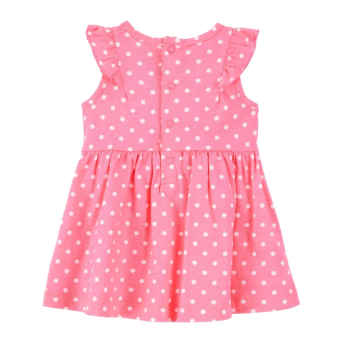 Simple Joys by Carter's Baby 3-pack Romper, Sunsuit and Dress, pink dot/floral/yellow bird, Newborn by Simple Joys by Carter's - Image 2