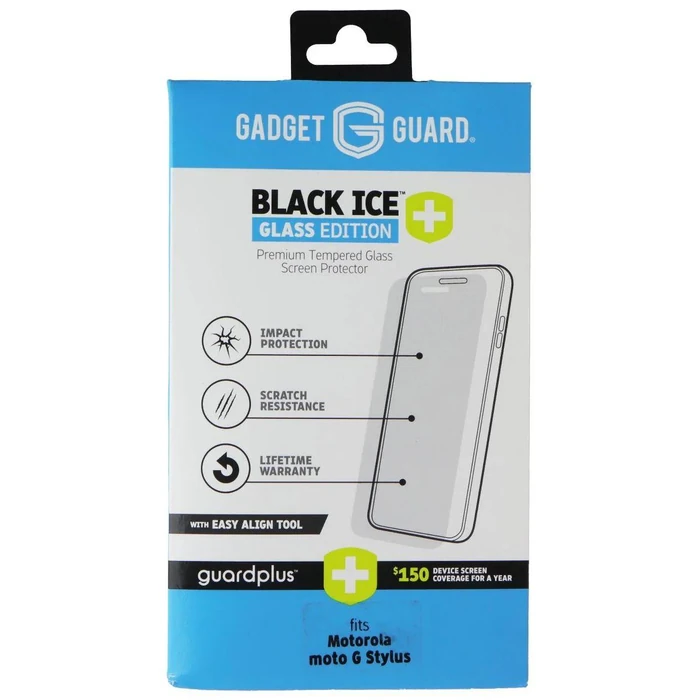 Gadget Guard Black Ice Glass+ Screen Protector for Motorola Moto G Stylus - Clear by Gadget Guard - Refurbished - Brand New condition - US$8.28