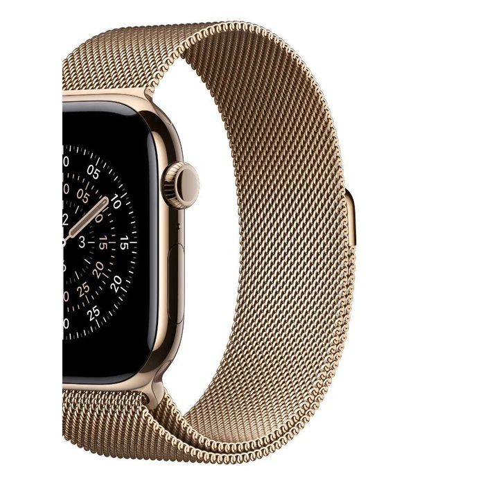 Apple Watch Milanese Loop Band (46mm) - Gold - Medium/Large Size by Apple - Image 2